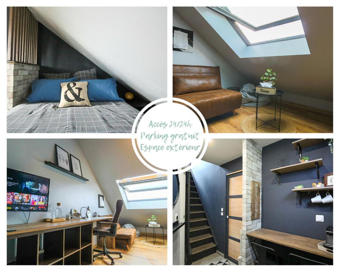 Chambre indépendante en duplex avec coin cuisine Breux-Jouy Esterno foto